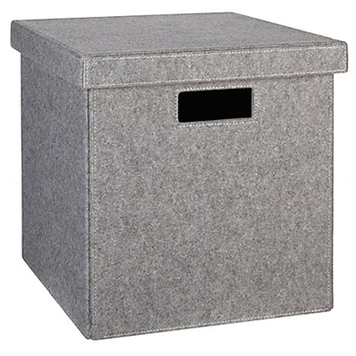 grey storage boxes with lids