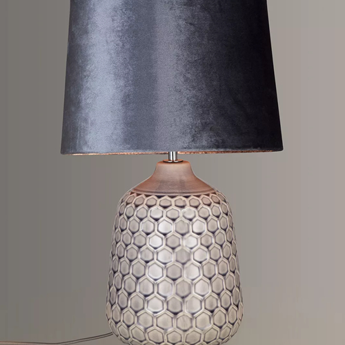 Natalie Ceramic Table Lamp, Grey