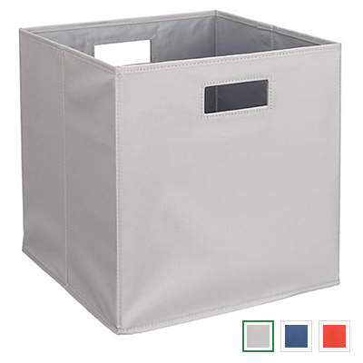 1 Large Fabric Easy Foldaway Storage Box in Grey, or Red or Blue, Collapsible