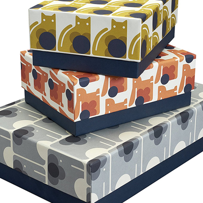 Orla Kiely Set of 3 Storage Boxes ~ Animals