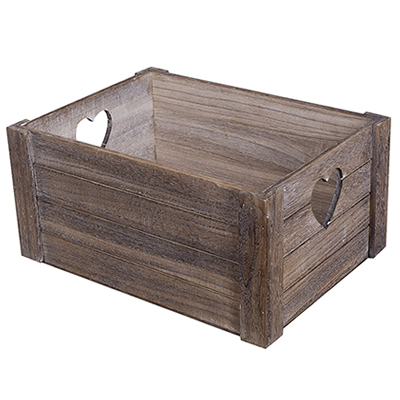 Vintage Heart Shape Wooden Crate / Box