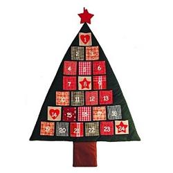 Christmas Scandinavian Fabric Christmas Tree Advent Calendar by Gisela Graham
