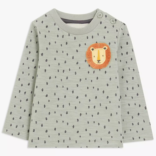 Baby Speckle Lion Long Sleeve Top, Multi