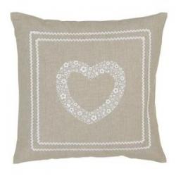 FH24 / Pillow Case / Cushion / Series Floral Heart / Quilts & Cushions / just pillow case without inlet / 40 x 40 cms