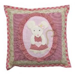 Little Pink Mouse Nursery Cushion