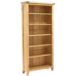 Vancouver Oak Petite Tall Bookcase with adjustable shelves