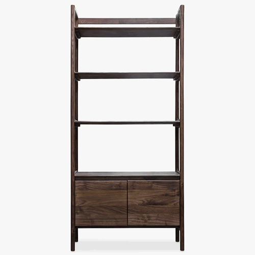 . Gallery Direct Madrid Open Display Shelving Unit, Walnut