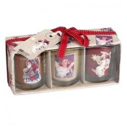 Set/3 Christmas Decoupage Scented Candles