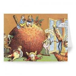 Christmas Card Dickensian, Victorian - The Christmas Pudding