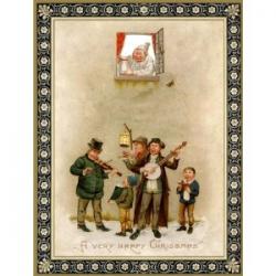 Christmas Card Dickensian, Victorian - Carol Singers