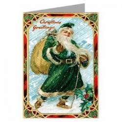 Christmas Card Dickensian, Victorian - Assorted Victorian Santas Boxed Set