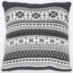 Christmas Cushion ~ Nordic / Scandinavian Charcoal 45cm x 45cm Charcoal