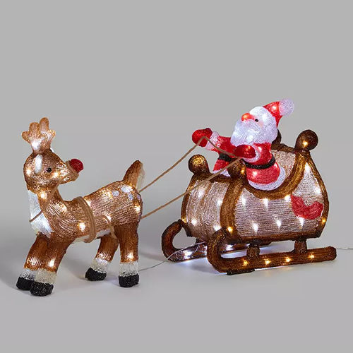 . Santa & Sleigh LED Figures