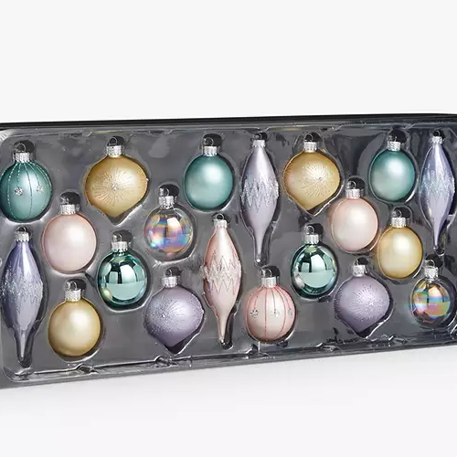 . Christmas Luxe City Baubles, Box of 20, Pastel