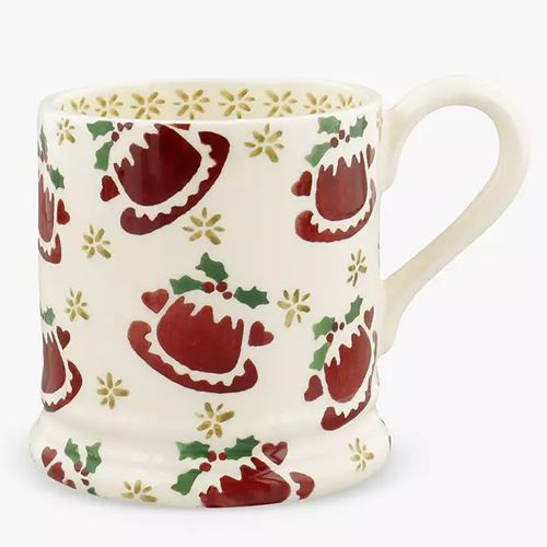 Emma Bridgewater Christmas Pudding Half Pint Mug, 300ml, Red / Multi