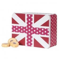 Christmas Cake Tins ~ Red Union Jack with Spots / POlka Dots