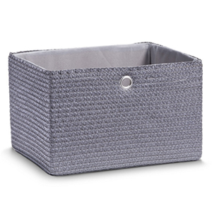 Woven Storage Basket ~ Grey / Blue