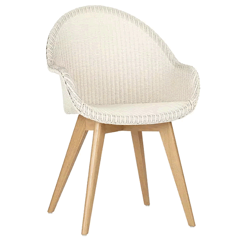Croft Collection Easdale Lloyd Loom Dining Chair, Off White