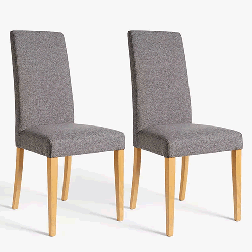 Lydia Dining Chairs, Set of 2, FSC-Certified (Beech Wood), Grey