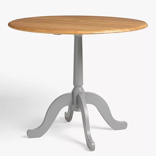 Clayton 2-4 Seater Drop Leaf Dining Table, FSC-Certified (Oak), Grey