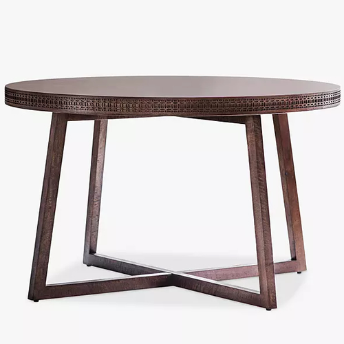 Gallery Direct Boho 6 Seater Round Dining Table, Brown