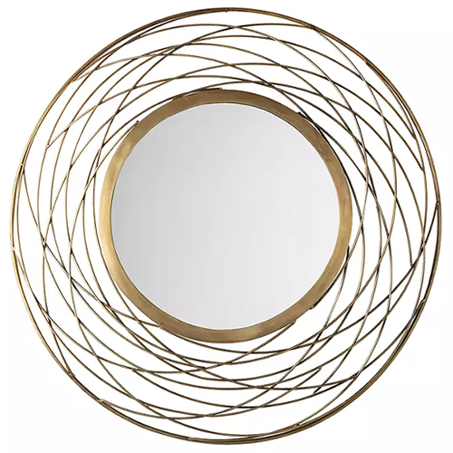 . Fusion Swirl Mirror, Dia.82cm, Brass