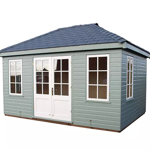 Crane Garden Buildings 3.0 x 4.2m Large Garden Room, FSC-Certified (Scandinavian Redwood), Sage