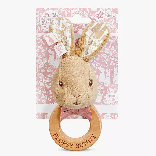 . Peter Rabbit Flopsy Bunny Ring Rattle
