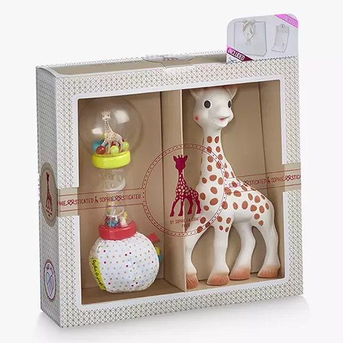 . Sophie La Giraffe Sophisticated Maracas & Teether Gift Set