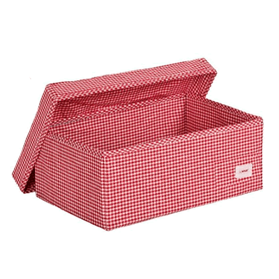 Red Gingham Under Bed Storage Box