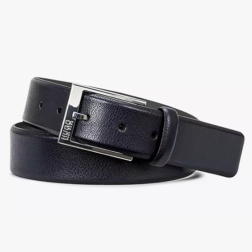 . HUGO by Hugo Boss Gellot Embossed Leather Belt, Black