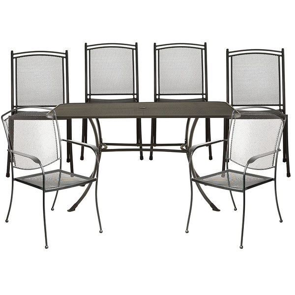 John Lewis & Partners Henley by KETTLER Rectangular 6 Seater Garden Dining Set, Grey