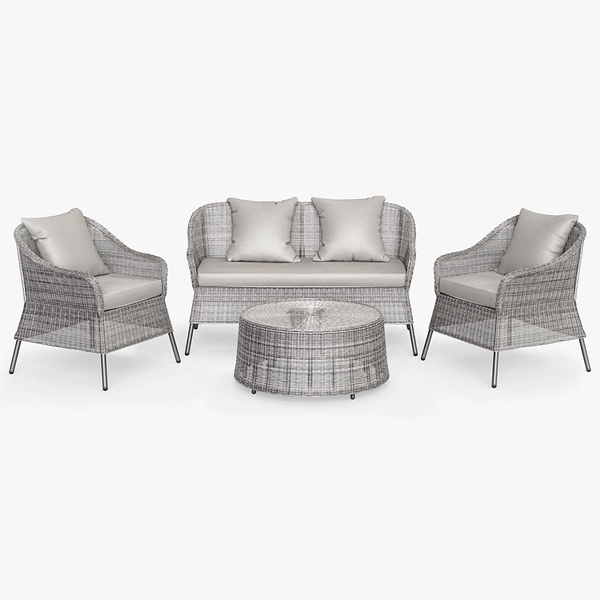 John Lewis & Partners Hoxton Garden Sofa & Armchairs 4-Seat Lounging Set, Grey