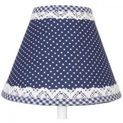 Q090.204 Lampshade, blue with white dots 11.5 x 24.5 x 18.5 cm