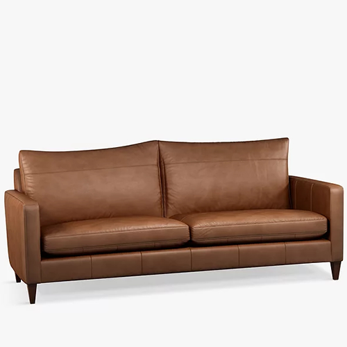 . Bailey Grand 4 Seater Leather Sofa, Dark Leg, Sellvagio Cognac