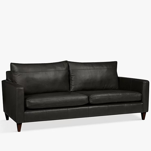 . Bailey Grand 4 Seater Leather Sofa, Dark Leg, Winchester Anthracite