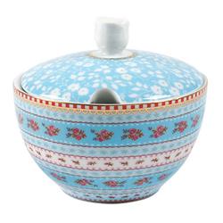 Ribbon Rose Sugar Bowl - Blue, by Pip Studio