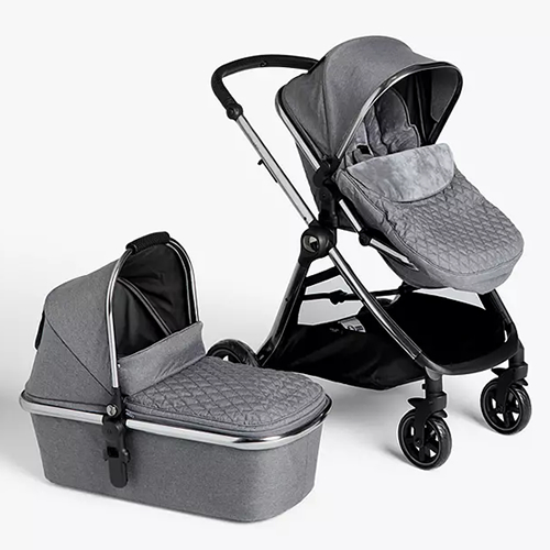 2-in-1 Pushchair & Carrycot, Charcoal on Gunmetal