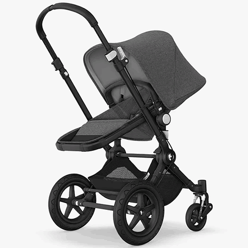 Bugaboo Cameleon3 Plus Pushchair and Carrycot, Black / Grey Melange