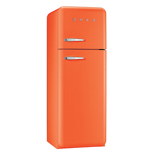 Smeg FAB30RF Fridge Freezer, A++ Energy Rating, 60cm Wide, Right-Hand Hinge, Orange