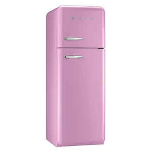Smeg FAB30RF Fridge Freezer, A++ Energy Rating, 60cm Wide, Right-Hand Hinge, Pink