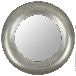 Corinne Mirror Large Round Silver Frame Dia 100cm D8cm
