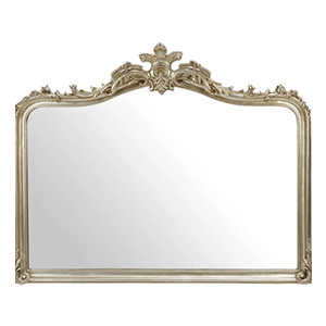 Patricia Overmantle Mirror in a Champagne Frame, H101cm W126cm D11cm