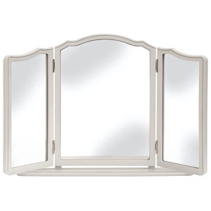 Provencale Dressing Table Mirror in Painted Dove Grey, Triple Mirror, H56cm W80cm D17cm