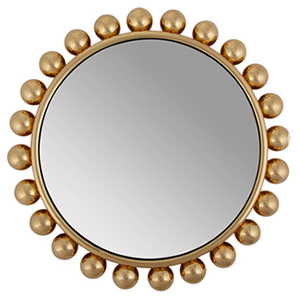 Fornasetti Collier Mirror in Gold, D30cm
