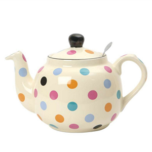 Multi Colour Spotty / Polka Dot 6 Cup Filter Teapot