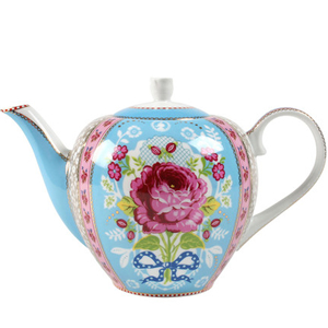 Pip Studio Floral Teapot - Blue - Large