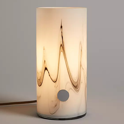 Ada Marble Touch Lamp, White / Grey