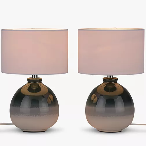 Martha Ceramic Table Lamps, Set of 2, Blue / Green