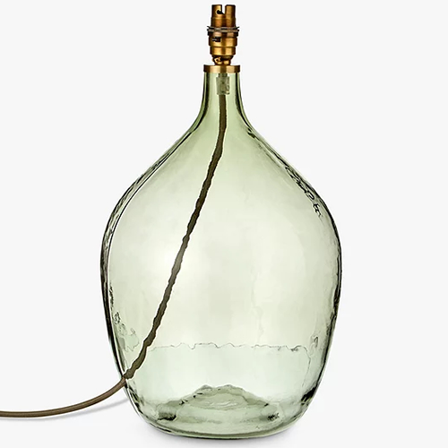 Robyn Bottle Glass Lamp Base, Green, H36cm